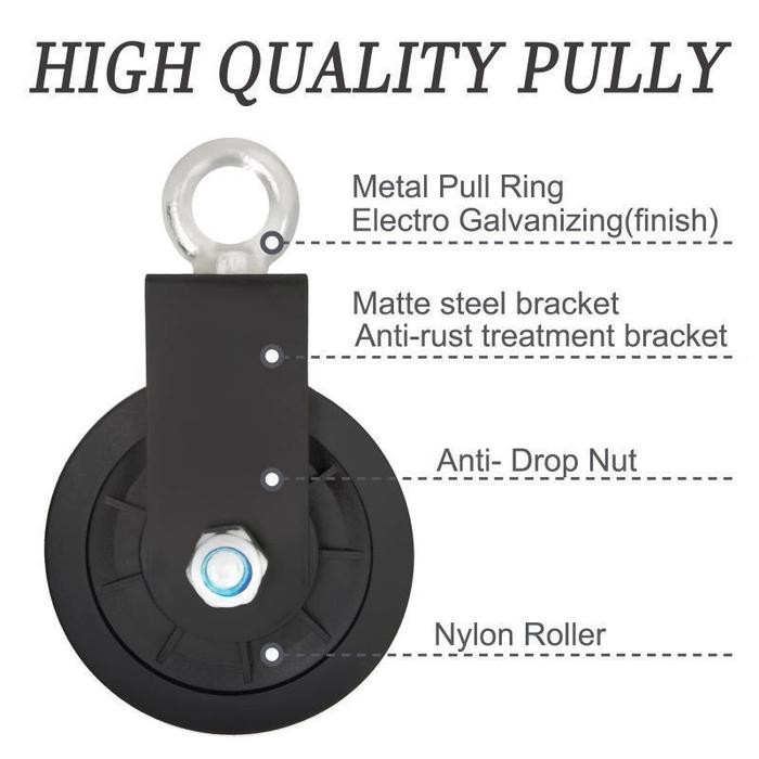 READY 88mm Roda Katrol Bearing Single Katrol Pulley Cable Home Gym Bearing Katrol