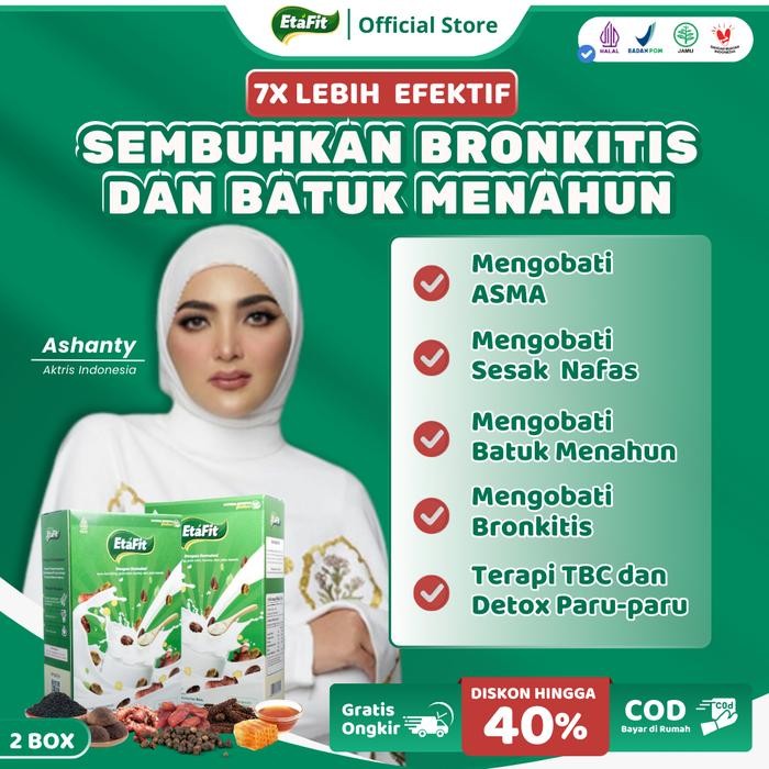 

ETAFIT Solusi Atasi Bronkitis & Batuk Menahun - Susu Kambing Etawa Asli 100% Murni Original Herbal