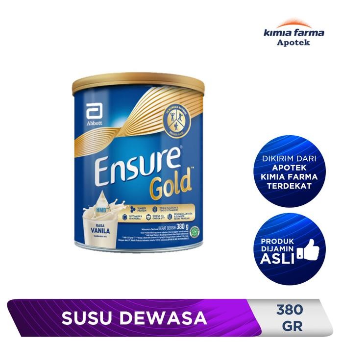 

ENSURE GOLD VANILA 380 GR / SUSU DEWASA / KIMIA FARMA