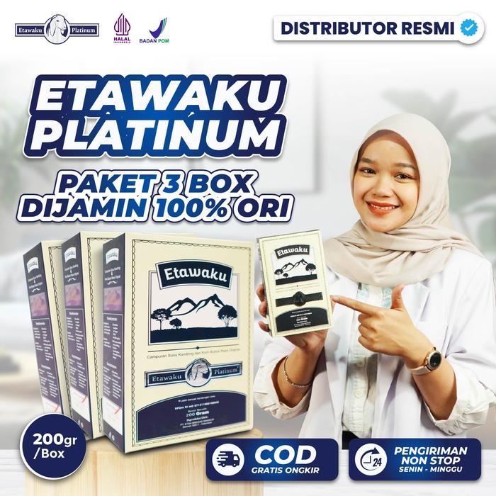 

3 Box Etawaku Platinum Original Susu Kambing Etawaku Plus Krimer Nabati Bantu Masalah Pernafasan isi