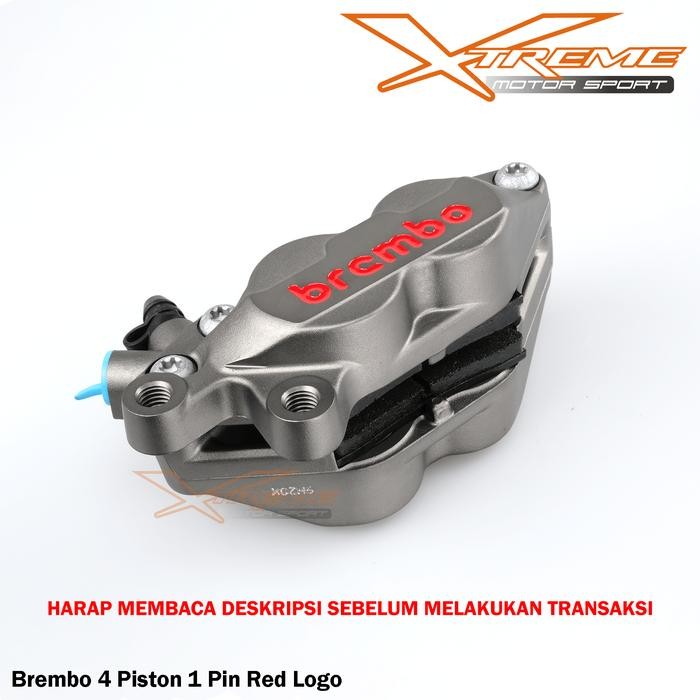Kaliper Kiri Brembo 4 Piston 1 Pin 4P1P Gray / Black Sebelah Kiri Brembo Italy