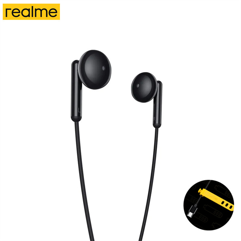 Realme Buds Classic Type-C RMA2005 Wired Earphone Semi-in-Ear Headset Computer Laptop Mobile Phone