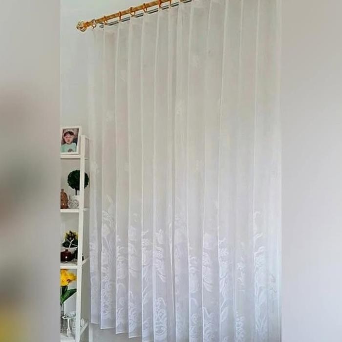 Vitrase / Vitrase Polos / Gorden Tipis Nimalis Elegant / Vitrase Jendela Kamar / Vitrase Jendela