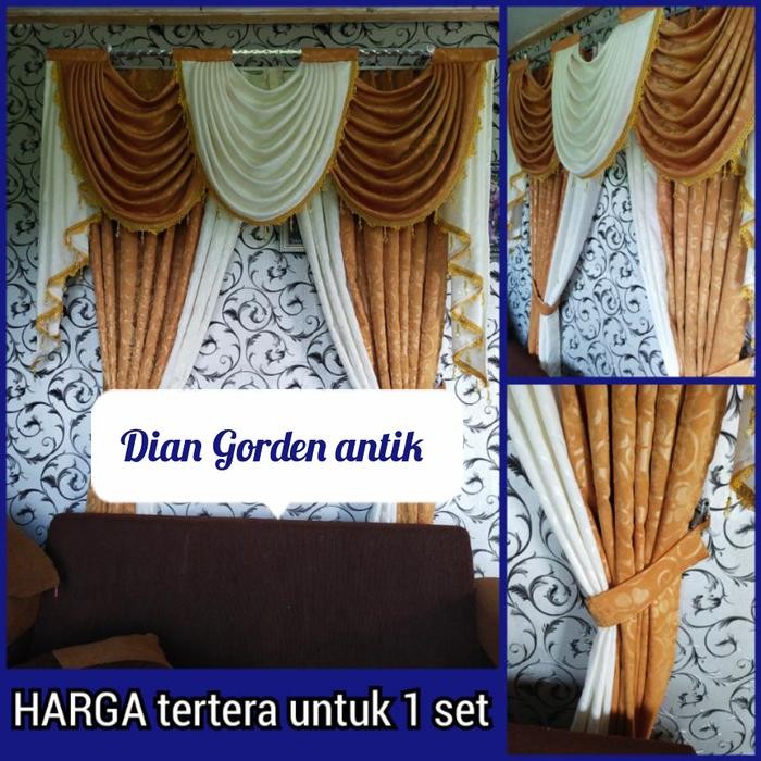 Gorden Korden Gordyn Poni Gorden Gelombang Mewah Korden Jendela