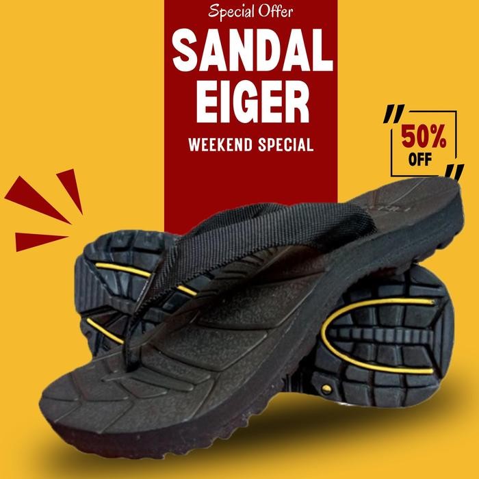 Sandal Gunung Sandal Hiking OUTDOOR ADVENTURE ORIGINAL eiger001 ukuran 33-43 - Sandal Karet Wanita