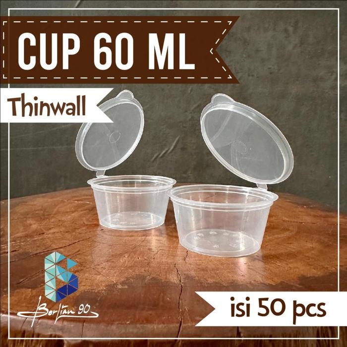 Cup Thinwall 60 ml / Cup puding 60 ml / Cup Sambal 60 ml / mika puding Kode 525