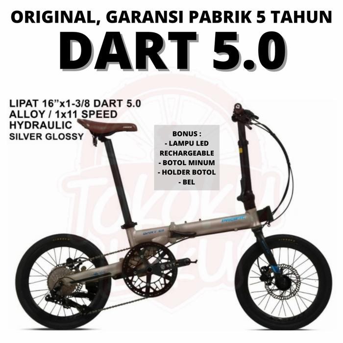 Pacific Dart 5.0 16" 11 Speed Folding Bike Sepeda Lipat Seli 16 Inch
