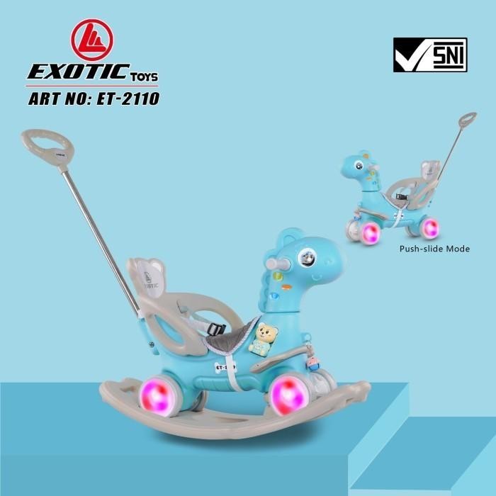 Mainan Anak Ride On Exotic Et 2110 (Dino) Mainan Kuda Kudaan Anak.