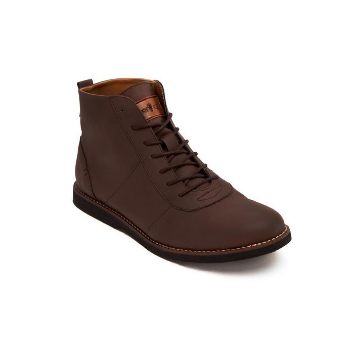 SEPATU FOOTSTEP ALPHA DARK BROWN FOOTSTEP FOOTWEAR 100% *