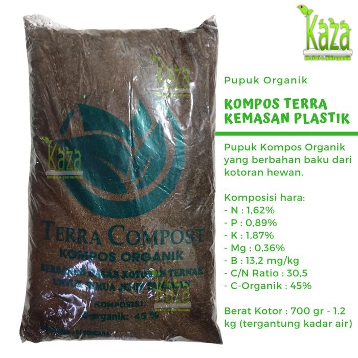 Pupuk Organik Kompos Terra Kemasan Plastik Berbahan Kohe Kotoran Hewan *
