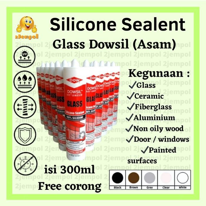 Lem Silicone Sealant dowsil glass asam Lem Kaca rium Dll -Dowsil *