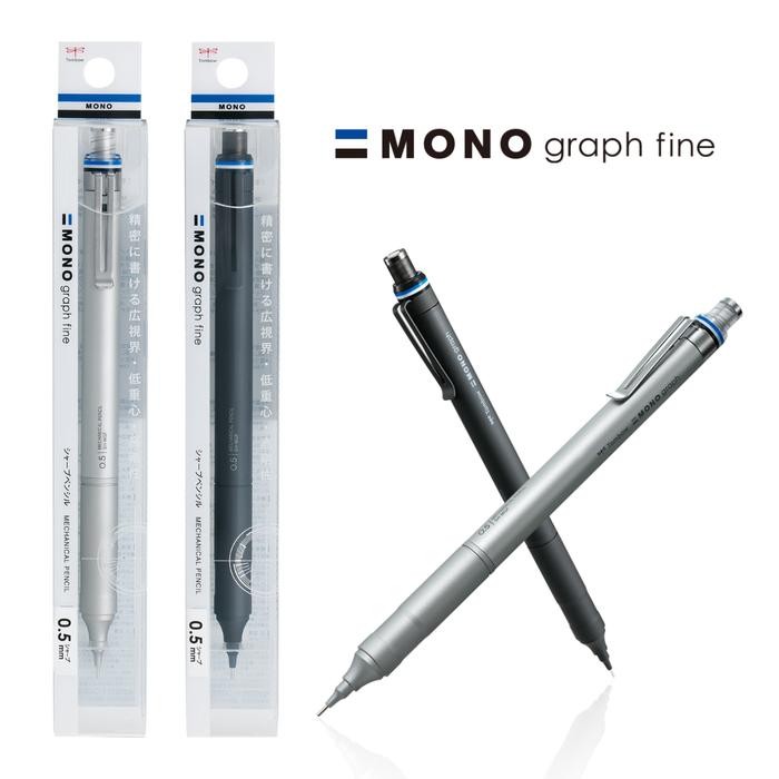 

Tombow Mono Graph Fine Mechanical Pencil 0.3 0.5 Metal Pensil Mekanik