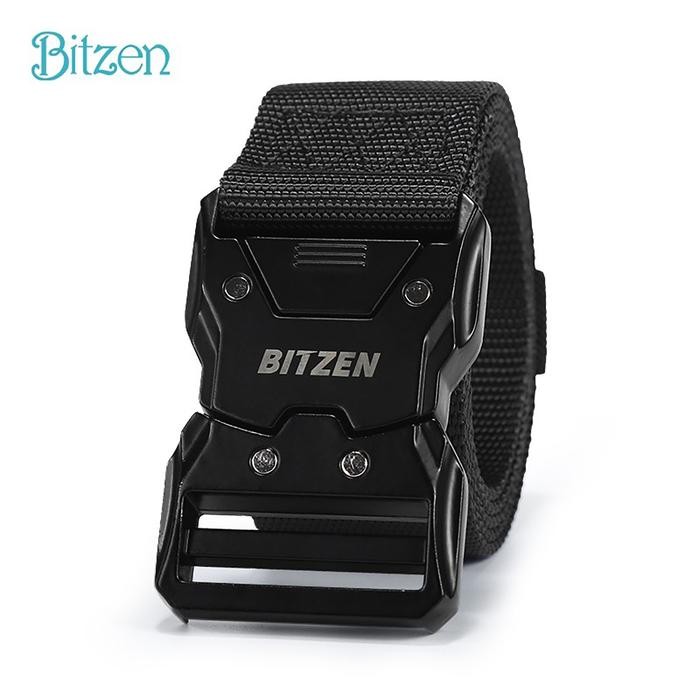 

Bitzen Ikat Pinggang Pria Nylon Fast Unlock Canvas Sabuk Tactical Gesper Besi Kanvas