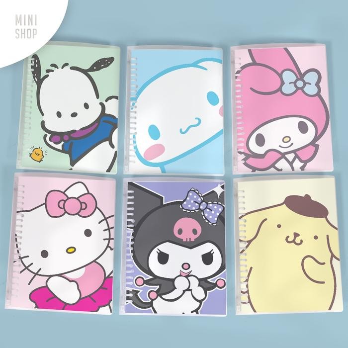 

Binder A5 Sanrio ( Cinnamoroll Kuromi Pochacco Hello Kitty My Melody Loose Leaf Aesthetic Notebook