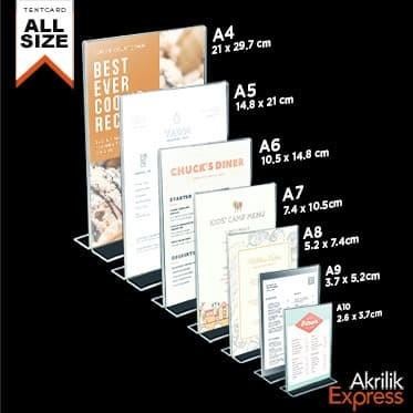 

papan menu / papan menu akrilik / tent card / tent holder