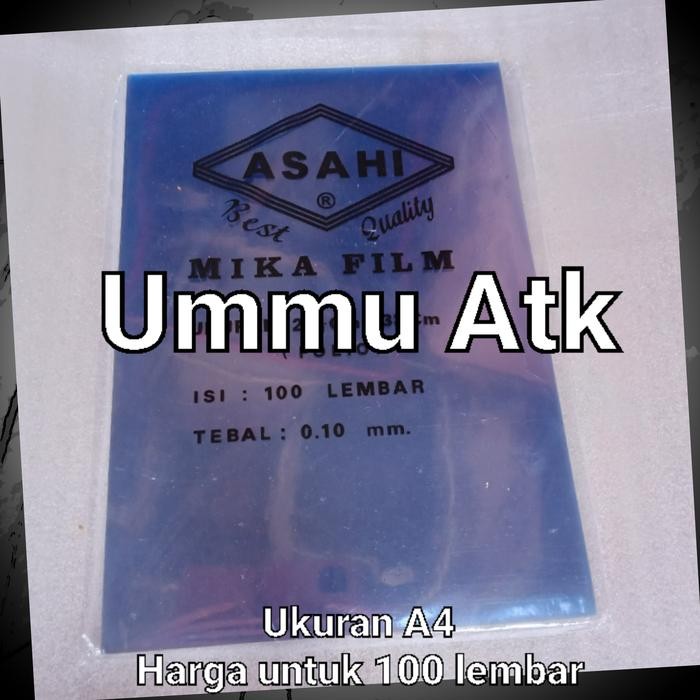 

Mika film isi 100 lembar ukuran A4.