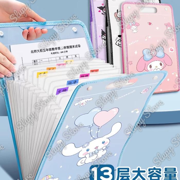 

Map folder file holder organizer kertas kuromi my melody cinnamoroll
