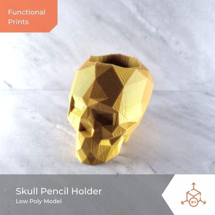 

Skull Stationary Holder Pencil Holder Desk Organizer