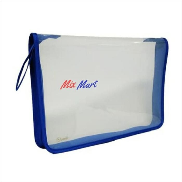 

Bambi 5321 Zipper Bag Folio Biru. Map plastik resleting