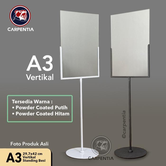 

Display Standing POP Besi Akrilik - Acrylic Metal Promotion Frame Harga Wagon - A3 Vertikal