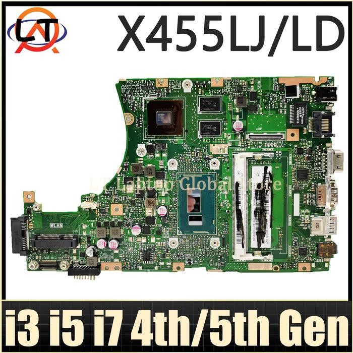 LT Laptop X455LJ motherboard For ASUS X455LF X455L X455LD A455L F454L X455LA Mainboard I3 I5 I7 4th 