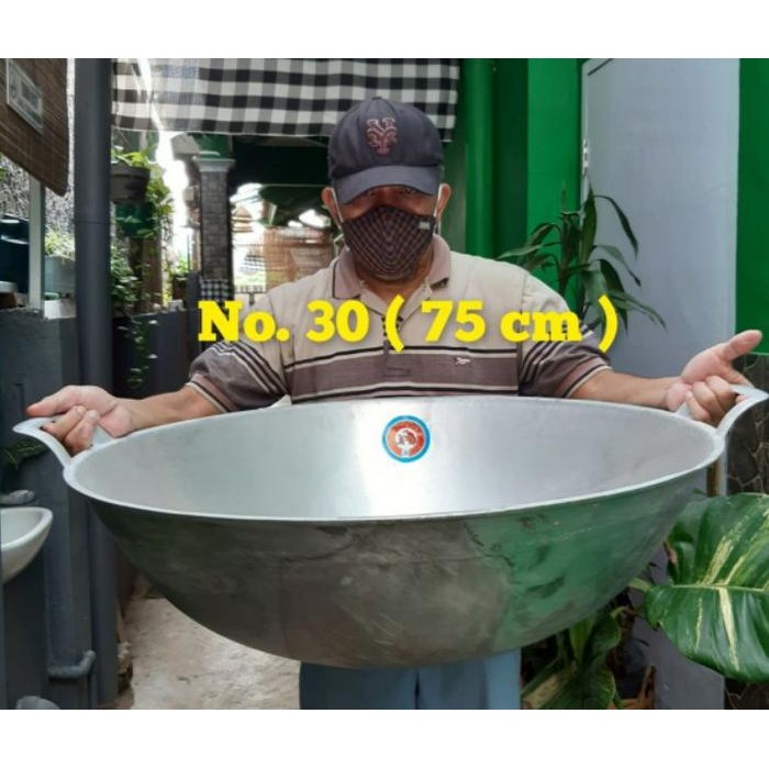 Wajan kuali jumbo besar termurah alumunium tebal No.30 (75cm) *