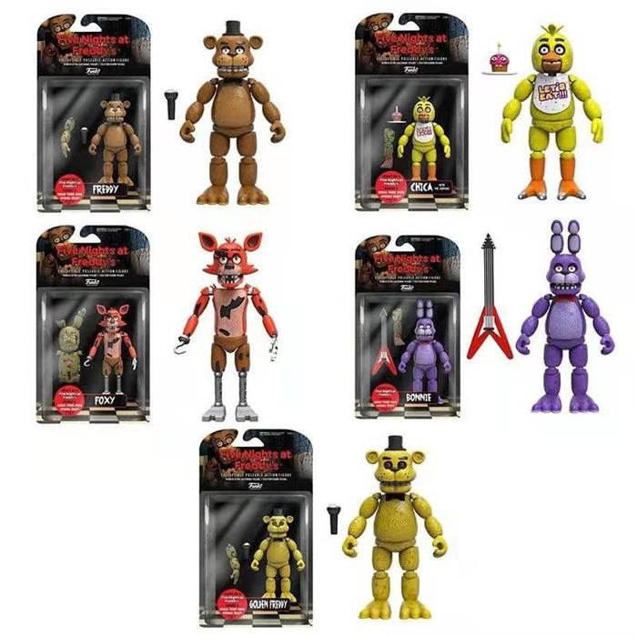 Mainan Action Figure Fnaf FIVE NIGHTS AT FREDDY 's BONNIE FOXY CHICA *