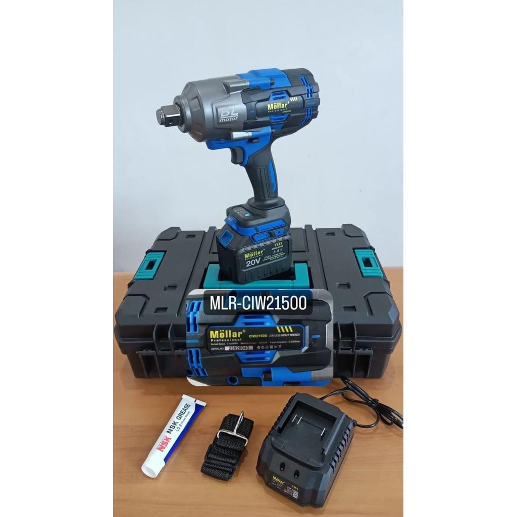 MOLLAR CIW21500 CORDLESS IMPACT WRENCH 1500 NM - ALAT BUKA BAUT TERMURAH
