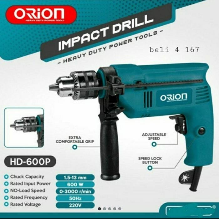 BELI MESIN BOR / IMPACT DRILL 1.5-13MM LISTRIK ORION HD-600P TERMURAH