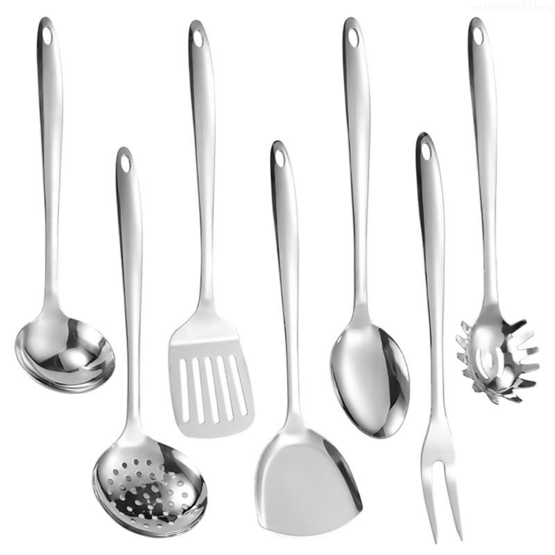 7PCS Professional Stainless Steel Kitchen Utensils Set Multipurpose Cooking Accessories Cooking