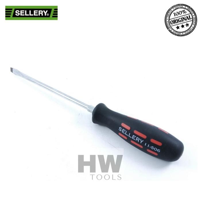 Obeng Minus Obeng Plat Gagang Karet 6 Inch X 6Mm (-) Sellery 11-506