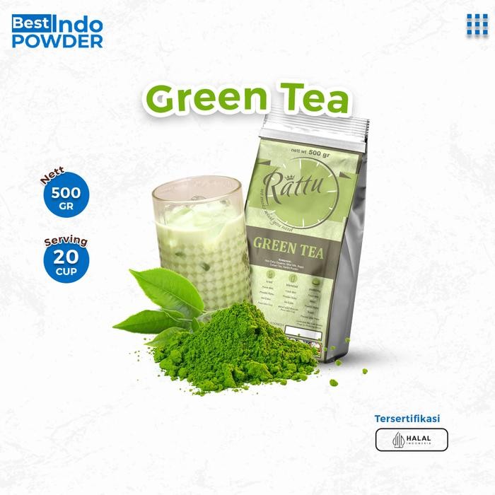 

BUBUK GREENTEA MATCHA RATTU BEVERAGE 500gr / BUBUK MATCHA PREMIUM RATTU