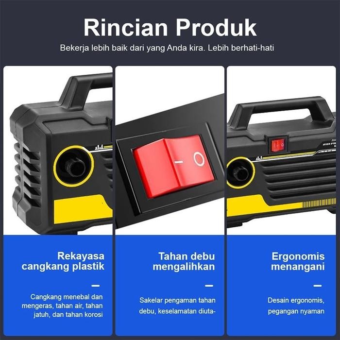 Terhemat Reaim Mesin Cuci Mobil Mini Mesin Cuci Mobil Tekanan Tinggi Alat Steam Cuci Motor & Mobil