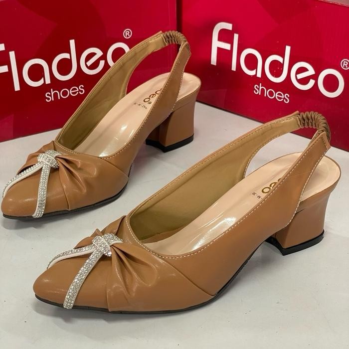 FLADEO sendal selop wanita bustong tali belakang model terbaru F06 Shoes