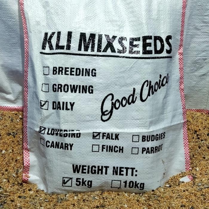 Pakan Daily Lovebird Kli Xseeds 5 Kg Breeding Falk - Harian