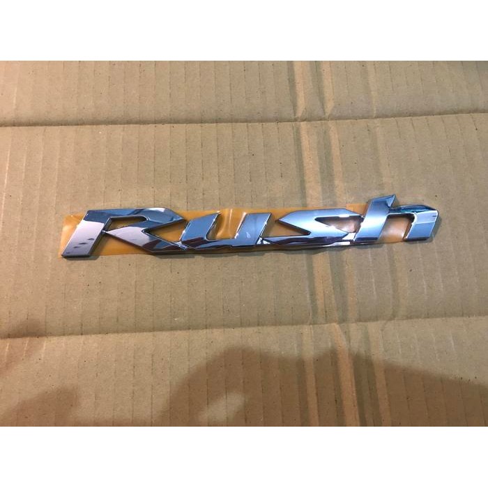 BEST EMBLEM RUSH, TULISAN MOBIL RUSH, EMBLEM MOBIL RUSH, PRODUK 100% ORI