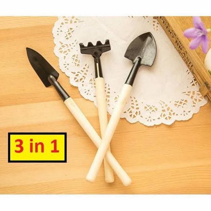 Set Alat berkebun mini 3 in 1 / sekop mini garpu cangkul mini terbaik