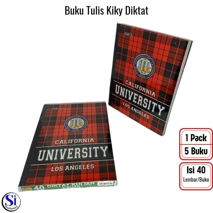 

Terlaris- Buku Tulis Kiky Diktat University 40 Lembar 1 Pack Isi 5 Pcs