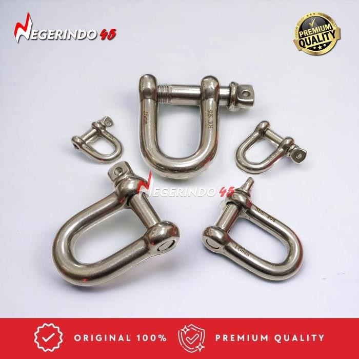 Segel D SS 304 18mm 20mm 24mm / Segel Stainless 304 / Shackle D ss304