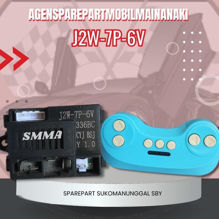 Receiver Mobil Mainan Aki + Remote Control J2W-7P-6V Pmb M-6869, M-7388