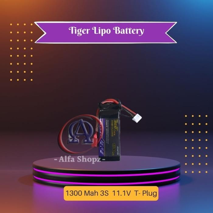 Tiger Baterai Battery Lipo 1300Mah 3S 60C Lipo Battery