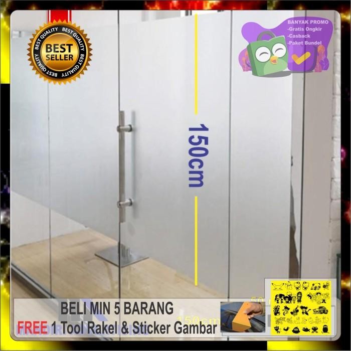 (Expert) stiker kaca sandblast/stiker kaca es/stiker buram Lebar 150cm
