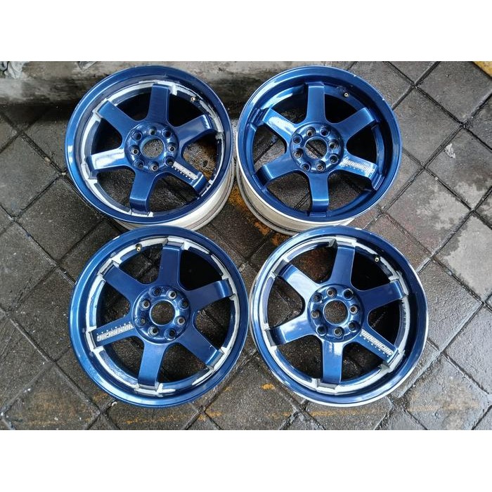 Velg Mobil Ring 16 Type TE37 Baut 4 Blue Murah R16 Mobil AVANZA XENIA BRIO JAZZ YARIS