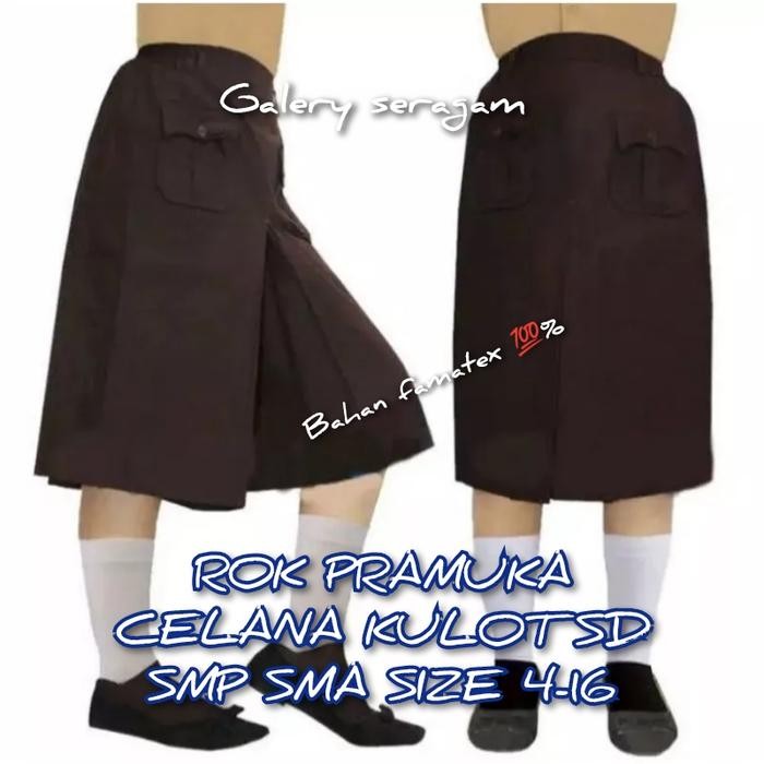 (Expert) SETELAN PRAMUKA SIAGA PUTRI SD SMP SIZE:6-17/BAJU SIAGA ROK KULOT