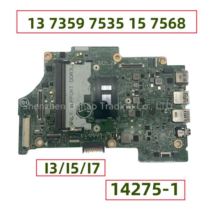 14275-1 Mainboard For DELL Inspiron 13 7359 7535 15 7568 Laptop Motherboard With Core I3 I5 I7 CPU D