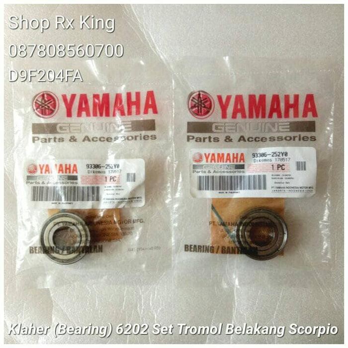 Klaher (Bearing) 6202 Set Tromol Belakang Scorpio / Rx King Ori Yamaha