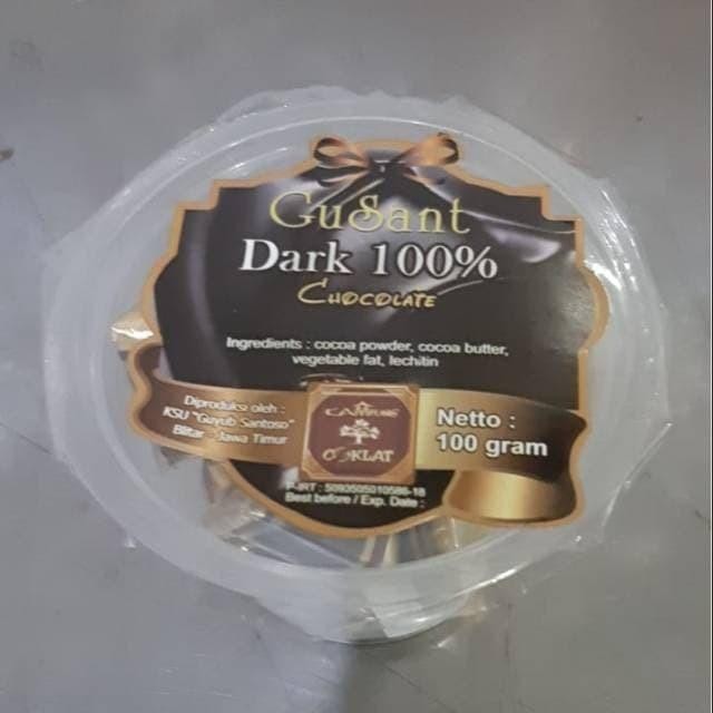 

(Expert) Coklat Diet GuSant Dark 100% Chocolate Cup 100gr-Kampung Coklat Blitar