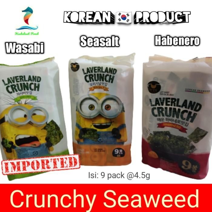 

(Expert) (Beli 2 Lbh Murah!) Laverland Crunch Seaweed; 9@4.5 gr