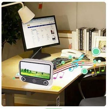 Speaker Lad Ld 18 Retro Tv Bluetooth Speaker Multimedia Radio Handheld Pasti Ori