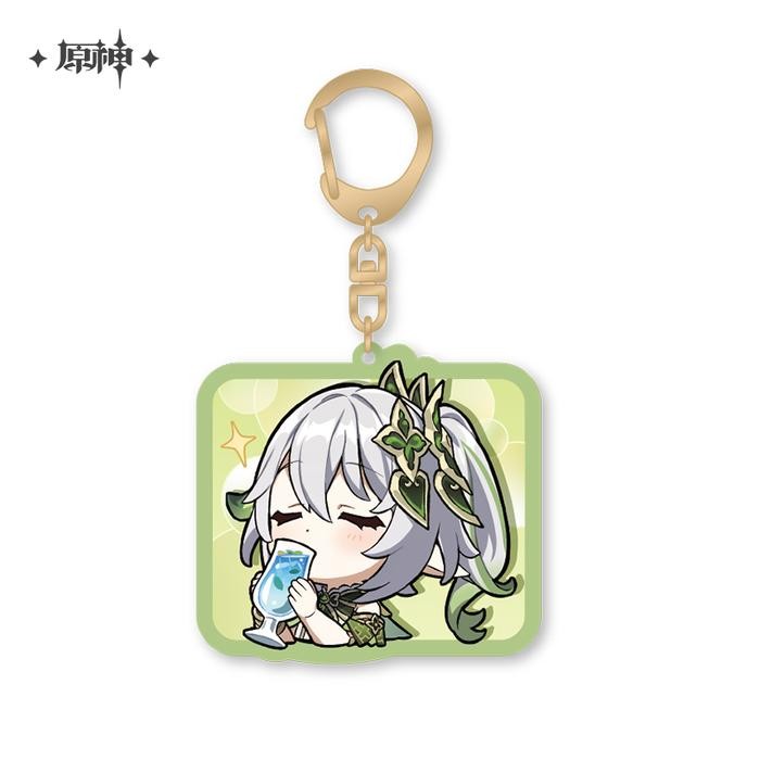 Nahida - Genshin Impact Chibi Emoji Keychain - Official Merchandise